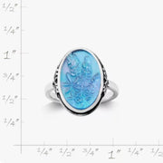 Sculpted Bluebonnet Layered Gemstone Ring