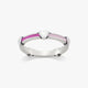 Enamel Band with Hearts Ring