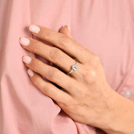 Footprint and Hearts Ring