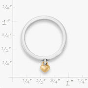 Petite Heart of Gold Dangle Ring