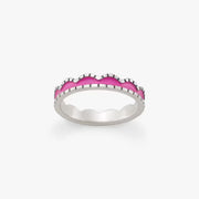 Enamel Scalloped Stacker Ring