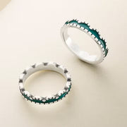 Enamel Scalloped Stacker Ring