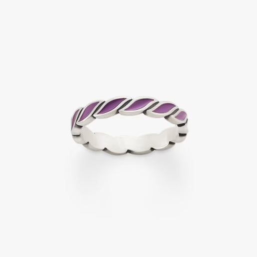 Enamel Twist Stacker Ring