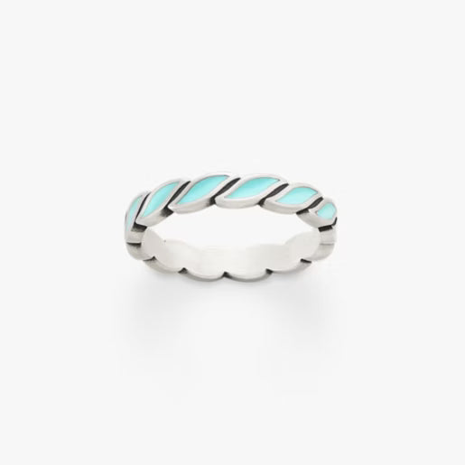 Enamel Twist Stacker Ring