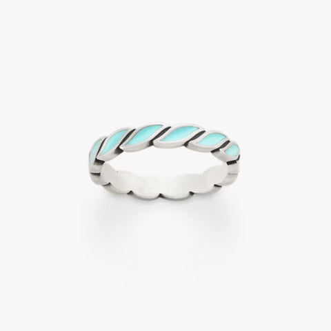 Enamel Twist Stacker Ring