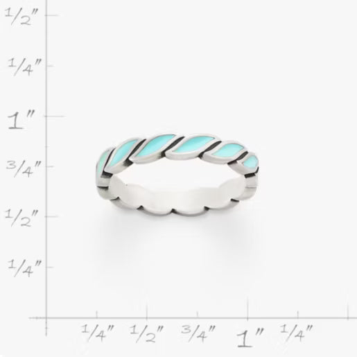 Enamel Twist Stacker Ring