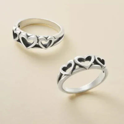 Triple Hearts Ring