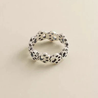 Connected Paw Prints Ring