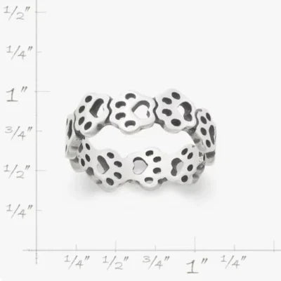 Connected Paw Prints Ring