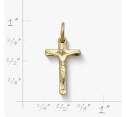 Small Chiseled Crucifix Charm