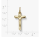 Small Chiseled Crucifix Charm
