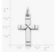 Small Plain Latin Cross Charm