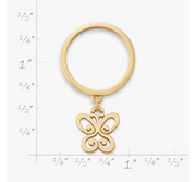 Small Spring Butterfly Charm Dangle Ring