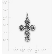 Sunflower Cross Charm