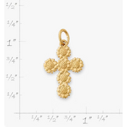 Sunflower Cross Charm