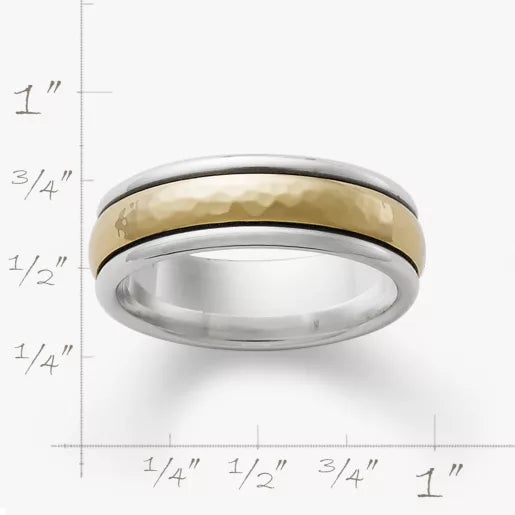 Narrow Hammered Simplicity Wedding Ring