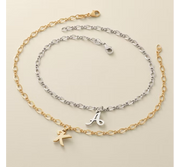 Small Script Initial Anklet