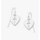 Crosslet Heart Dangle Earrings