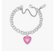 Enamel Radiant Heart Charm Bracelet