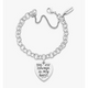 You Are Always in My Heart Charm on Forged Link Charm Bracelet