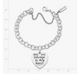 You Are Always in My Heart Charm on Forged Link Charm Bracelet