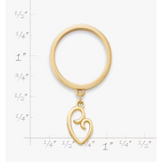 Delicate Mother's Love Charm Dangle Ring
