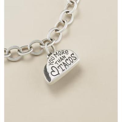 Love You More Than Tacos Charm