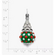 Enamel Glitter Christmas Tree Art Glass Charm