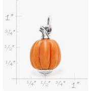 Harvest Pumpkin Art Glass Charm
