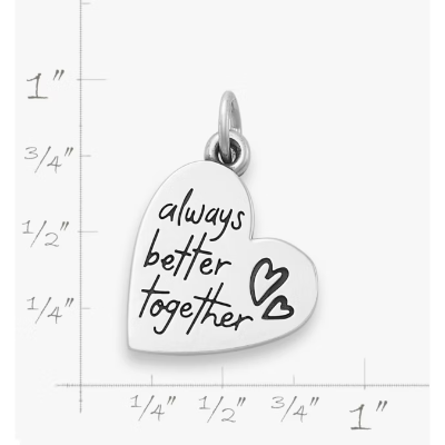 Always Better Together Heart Charm