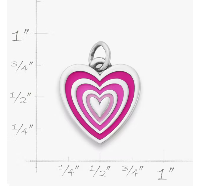 Enamel Radiant Heart Charm