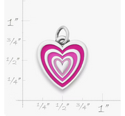 Enamel Radiant Heart Charm