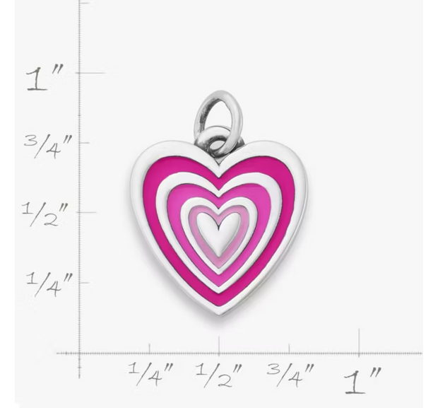 Enamel Radiant Heart Charm