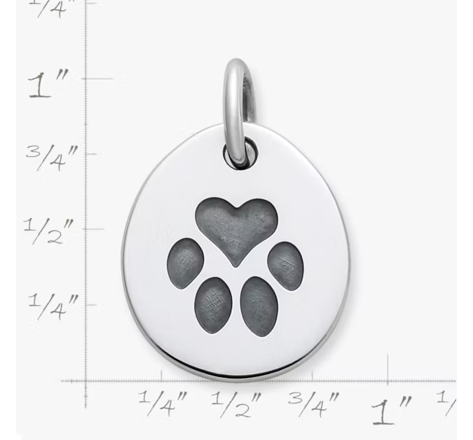 Heart Paw Pet Tag Charm