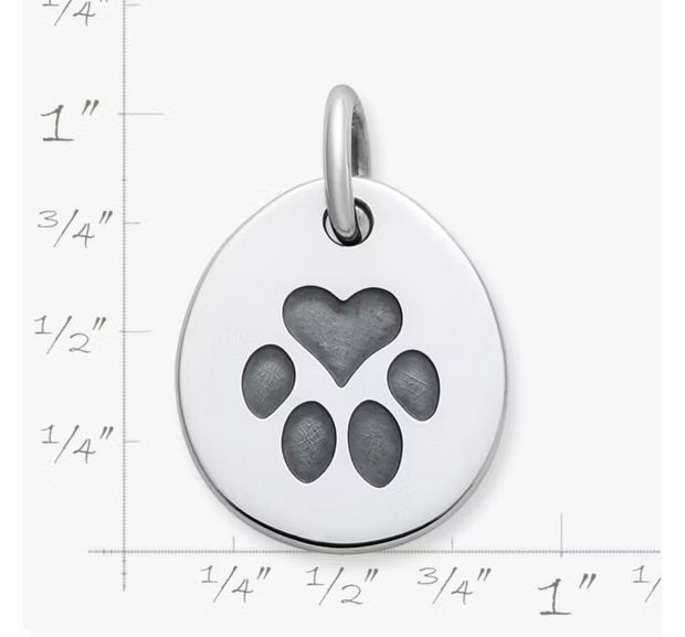 Heart Paw Pet Tag Charm