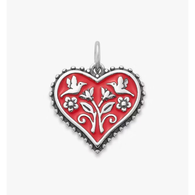 Enamel Hearts in Bloom Charm