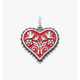 Enamel Hearts in Bloom Charm