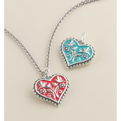 Enamel Hearts in Bloom Charm