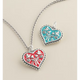 Enamel Hearts in Bloom Charm