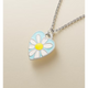 Enamel Daisy Heart Charm