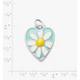 Enamel Daisy Heart Charm