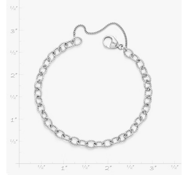 Twisted Wire Cable Charm Bracelet