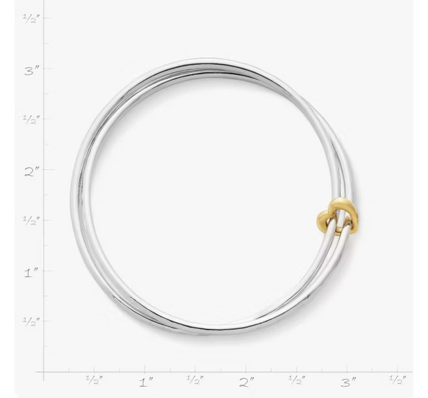 Heart of Gold Combo Bangle Bracelet