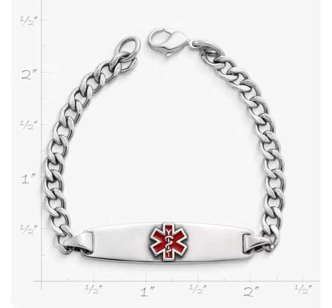 Enameled Medical Alert Bracelet