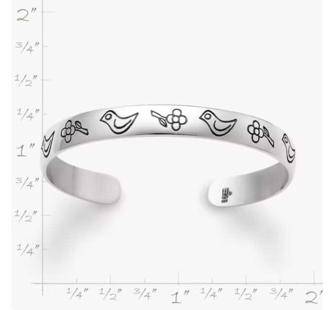 Child's Birds and Flowers Bracelet