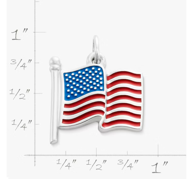 Enamel American Flag Charm