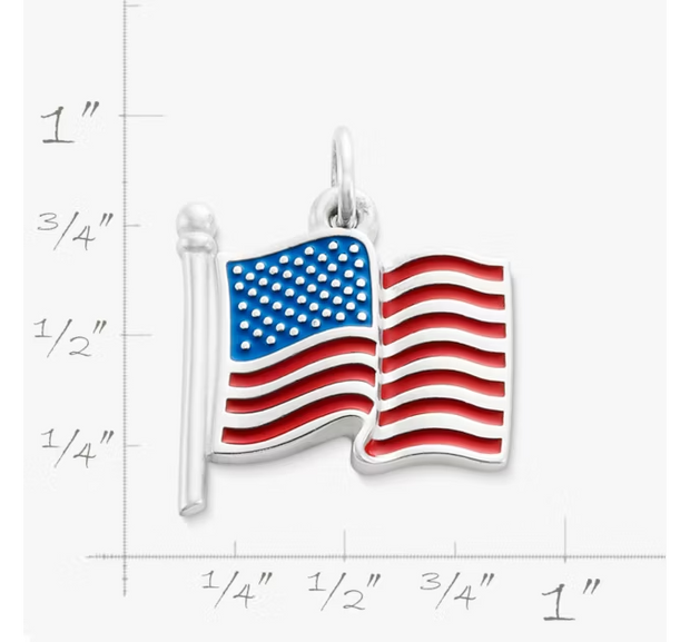 Enamel American Flag Charm