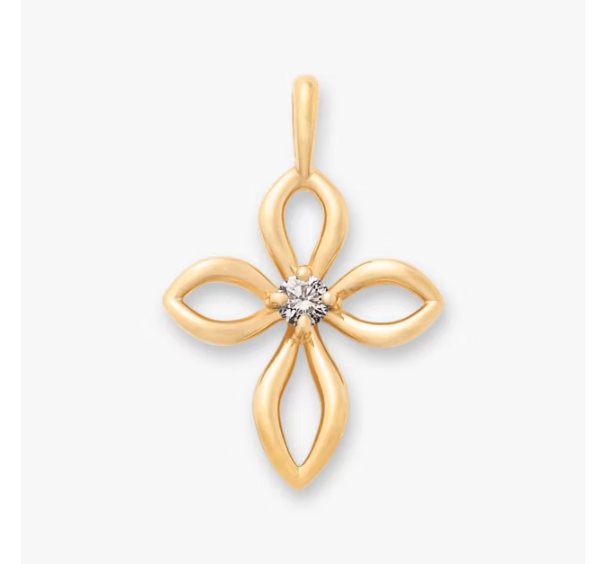 Avery Remembrance Birthstone Cross Pendant