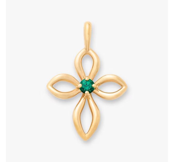 Avery Remembrance Birthstone Cross Pendant