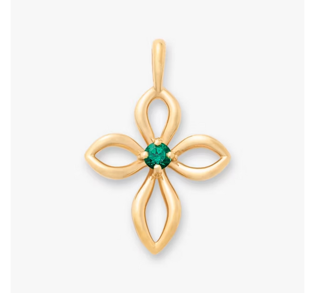 Avery Remembrance Birthstone Cross Pendant